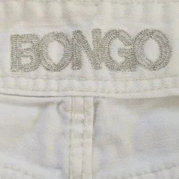 Bongo Distressed Ripped Shortie Jean Shorts Junior 5 White - Picture 5 of 6